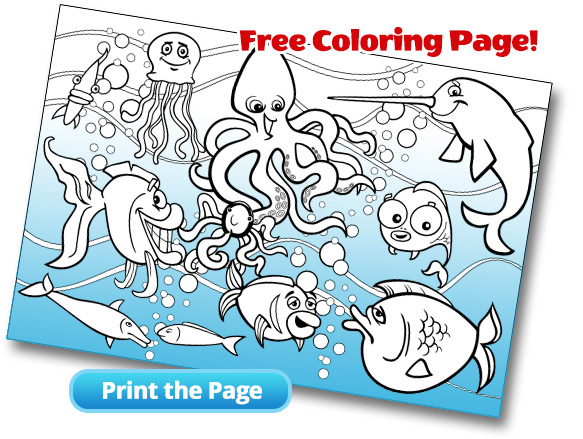 Sea Life coloring page